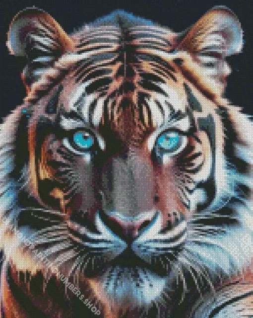 Blue Eyed Tiger Diamond Painting