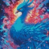 Blue Firebird Diamond Painting