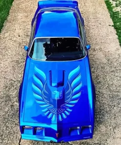 Blue Firebird Car Diamond Painting