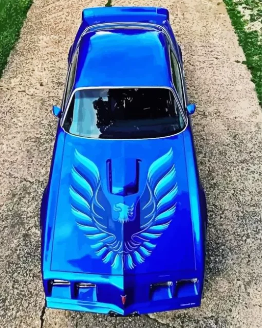 Blue Firebird Car Diamond Painting