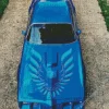 Blue Firebird Car Diamond Painting