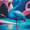 Blue Flamingo Diamond Painting