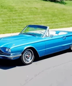 Blue Ford Thunderbird Diamond Painting