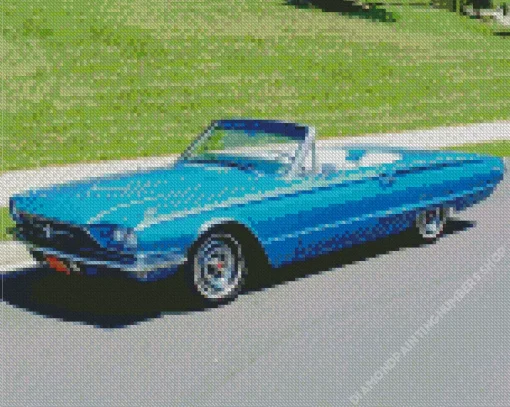 Blue Ford Thunderbird Diamond Painting