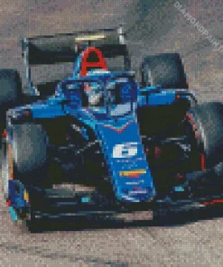 Blue Formula 1 Car Diamond Painting