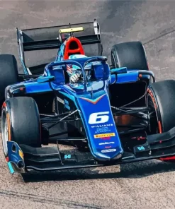 Blue Formula 1 Car Diamond Painting