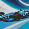 Blue Formula 1 Racing Car Diamond Painting