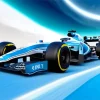 Blue Formula 1 Racing Car Diamond Painting