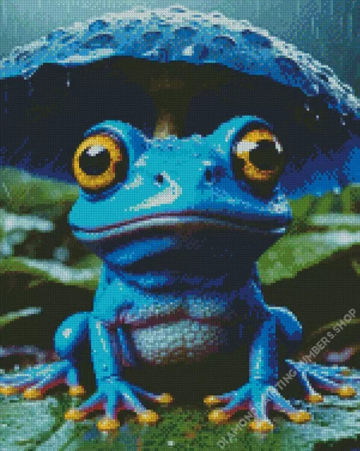 Blue Frog Diamond Painting