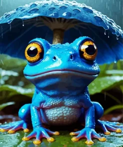 Blue Frog Diamond Painting