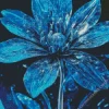 Blue Glass Flower Diamond Painting