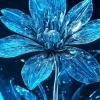 Blue Glass Flower Diamond Painting