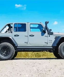 Blue Gray Jeep Diamond Painting