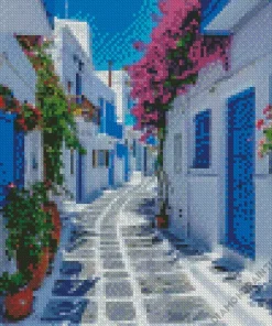Blue Greece Diamond Painting