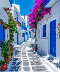Blue Greece Diamond Painting