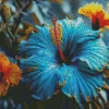 Blue Hawaiian Flower Diamond Painting