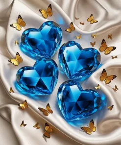 Blue Hearts Diamond Painting