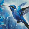 Blue Hummingbird Diamond Painting