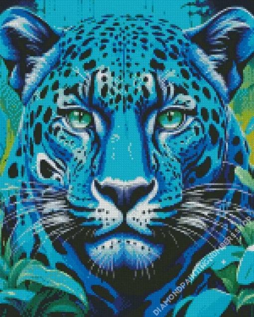 Blue Jaguar Diamond Painting