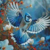Blue Jay Bird Flying Diamond Painting