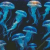 Blue Jellyfish Diamond Painting