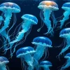Blue Jellyfish Diamond Painting