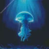 Blue Jellyfish Underwater Diamond Painting