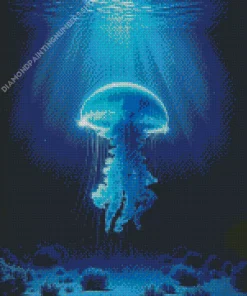 Blue Jellyfish Underwater Diamond Painting