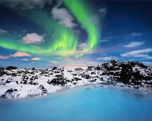 Blue Lagoon Iceland Diamond Painting