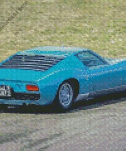 Blue Lamborghini Miura Diamond Painting