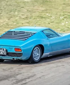 Blue Lamborghini Miura Diamond Painting