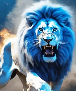 Blue Lion Animal Diamond Painting