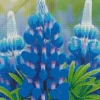 Blue Lupine Flowers Diamond Painting