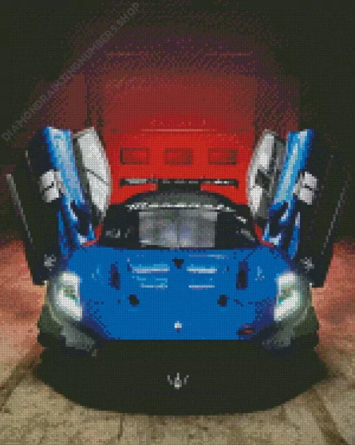 Blue Maserati Mc20 Diamond Painting