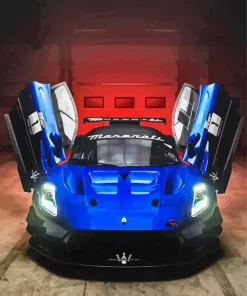 Blue Maserati Mc20 Diamond Painting