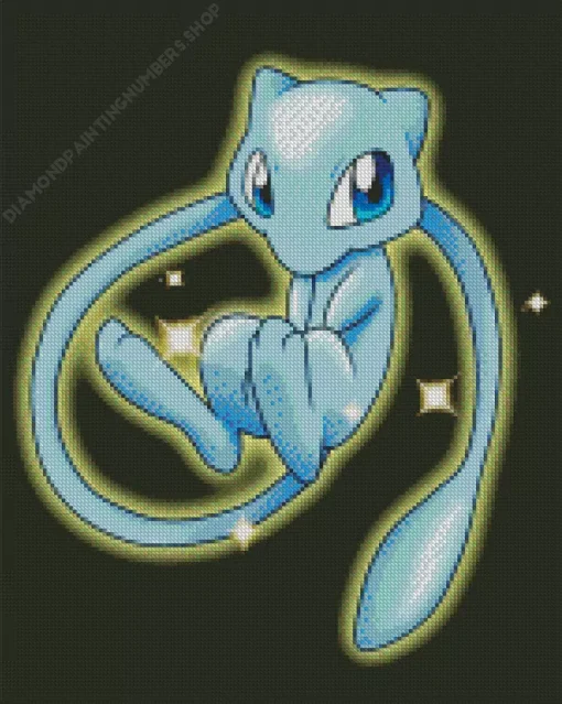 Blue Mew Pokemon Diamond Painting