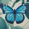 Blue Monarch Butterfly Art Diamond Painting