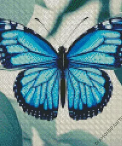 Blue Monarch Butterfly Art Diamond Painting