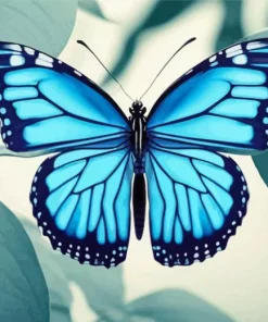 Blue Monarch Butterfly Art Diamond Painting