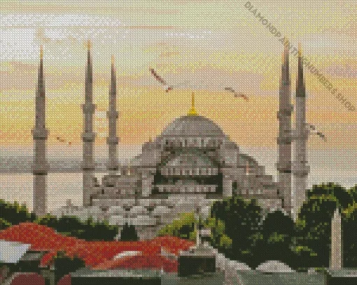 Blue Mosque Diamond Painting