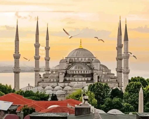 Blue Mosque Diamond Painting