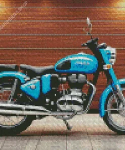 Blue Motorbike Diamond Painting