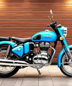 Blue Motorbike Diamond Painting