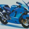 Blue Motorcycle Diamond Painting
