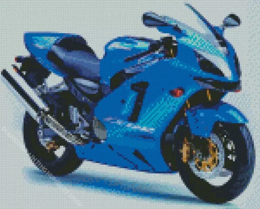 Blue Motorcycle Diamond Painting