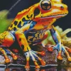 Blue Orange Frog Diamond Painting
