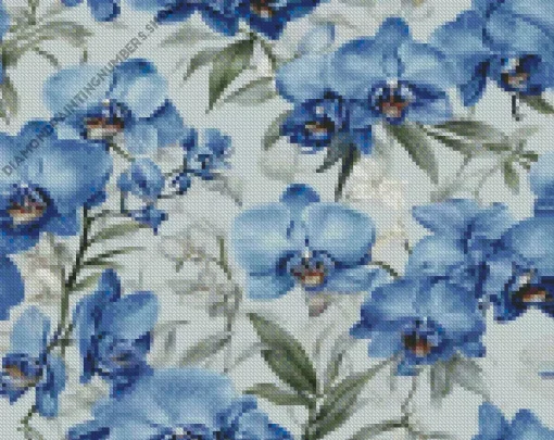 Blue Orchid Diamond Painting