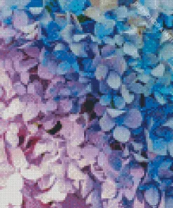 Blue Pink Purple Hydrangea Diamond Painting