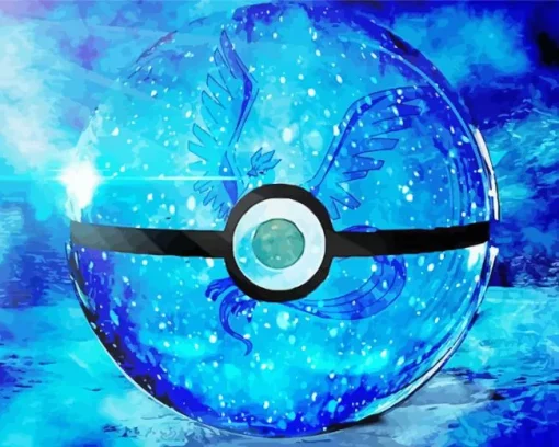 Blue Pokeball Diamond Painting