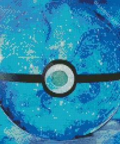 Blue Pokeball Diamond Painting